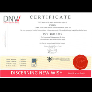 Zado Iso 14001 Certificate